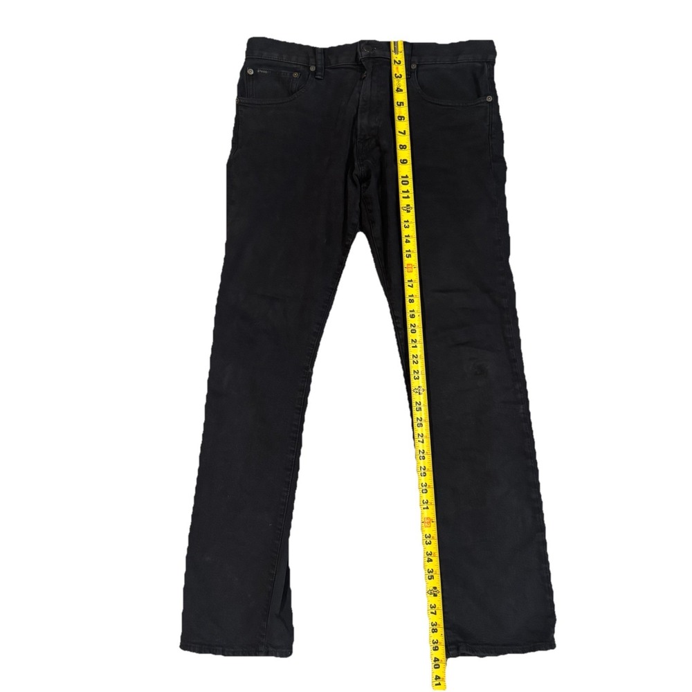 Polo Ralph Lauren The Varick Slim Straight Black Jeans Mens Size 33x32 Denim - Picture 4 of 9
